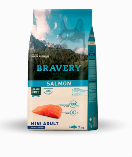 Pienso Bravery Perro Adulto Mini Salmón - Imagen 2