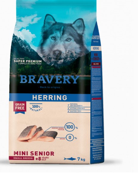 Pienso Bravery Perro Senior Mini Arenque - Imagen 2